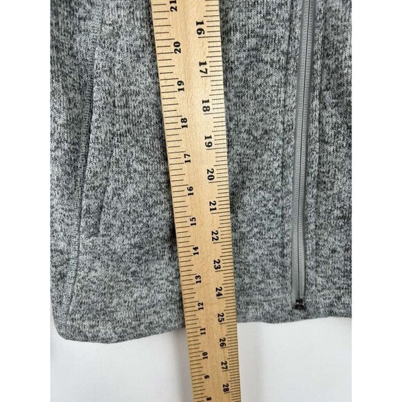 The North Face Women's Medium Crescent Knit Fleece Full Zip Jacket Heather Gray - Picture 5 of 12